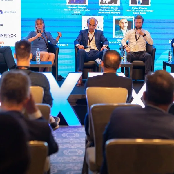 Natallia speaking at IFX Expo Cyprus 2021